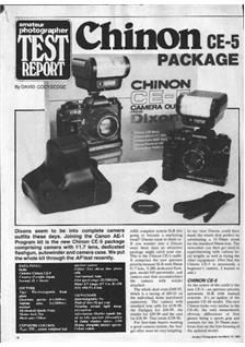 Chinon CE 5 manual. Camera Instructions.